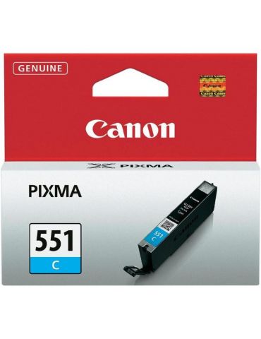 Cartus cerneala canon cli-551c cyan capacitate 7ml pentru canon pixma