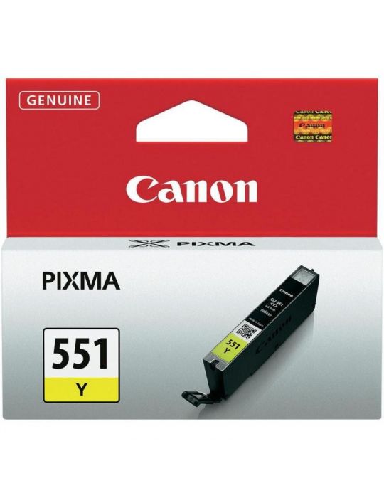 Cartus cerneala canon cli-551y yellow capacitate 7ml pentru canon pixma Canon - 1