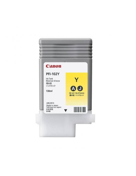 Cartus cerneala canon pfi-102y yellow capacitate 130ml pentru canon lp17 Canon - 1