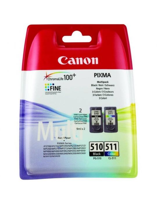 Cartus cerneala canon pg-510 + cl-511 multipack (black color) pentru Canon - 1