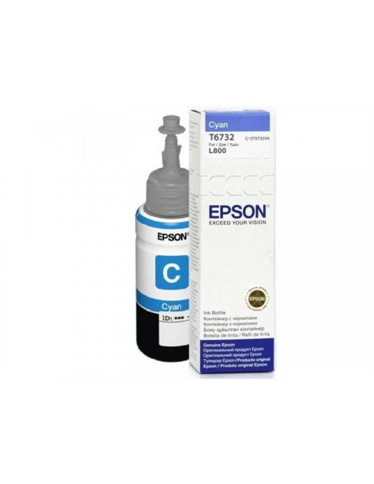 Cartus cerneala epson t6732 cyan capacitate 70ml pentru epson l800 Epson - 1
