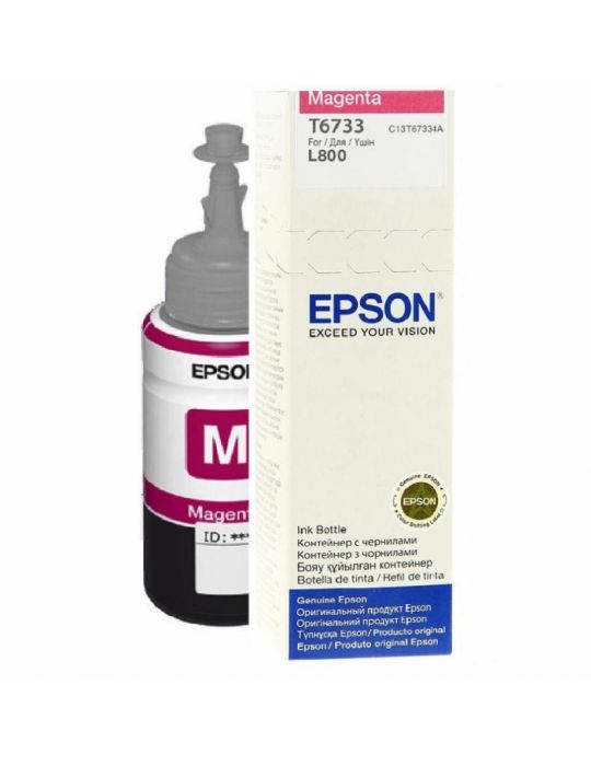 Cartus cerneala epson t6733 magenta capacitate 70ml pentru epson l800 Epson - 1