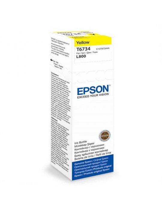 Cartus cerneala epson t6734 yellow capacitate 70ml pentru epson l800 Epson - 1