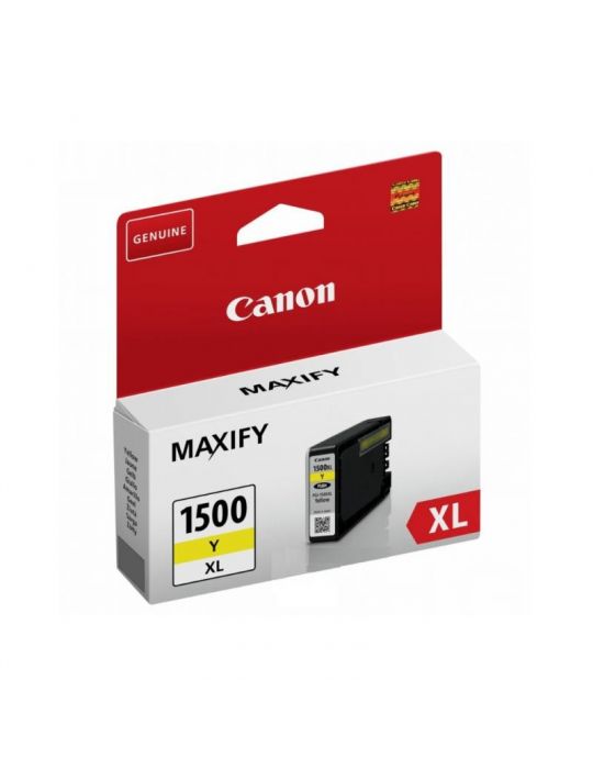 Cartus cerneala canon pgi1500xly yellow dual resistant high density capacitate Canon - 1