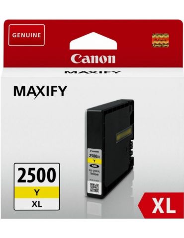 Cartus cerneala canon pgi2500xly yellow dual resistant high density capacitate