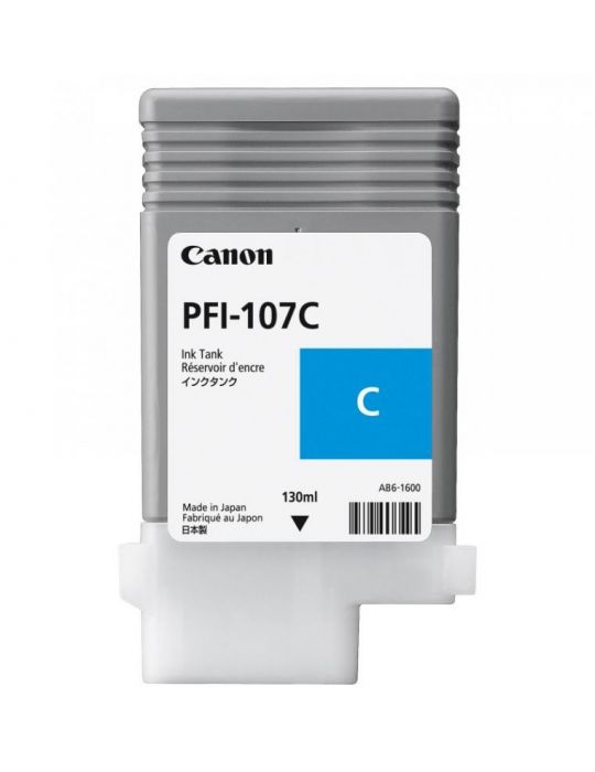 Cartus cerneala canon pfi-107c cyan capacitate 130ml pentru canon ipf680/685 Canon - 1
