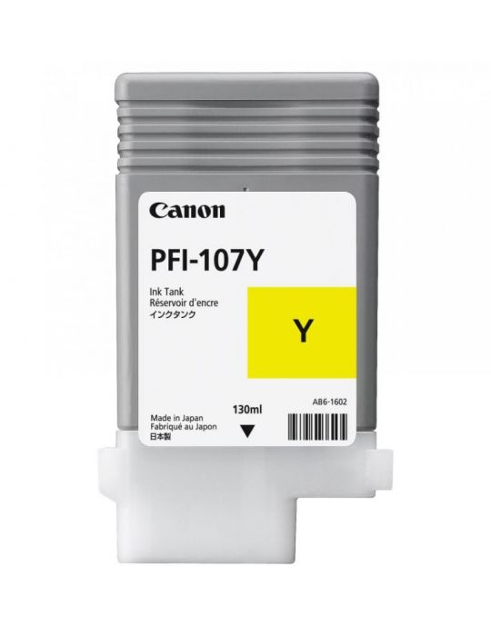 Cartus cerneala canon pfi-107y yellow capacitate 130ml pentru canon ipf680/685 Canon - 1