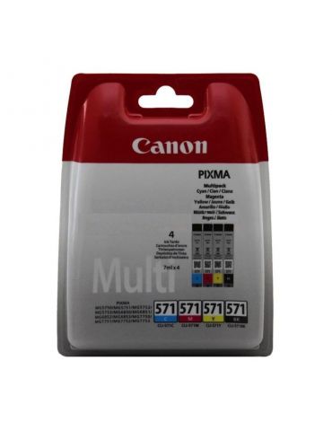 Cartus cerneala canon cli-571multi multipack (cyanmagentayellowblack) pentru canon pixma mg6850/mg6851