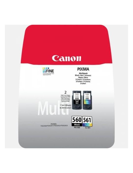 Cartuse cerneala canon pg-560multi value pack black & colour capacitate Canon - 1
