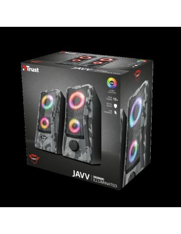 Boxe stereo gxt 606 javv rgb-illuminated 2.0 speaker set  specifications