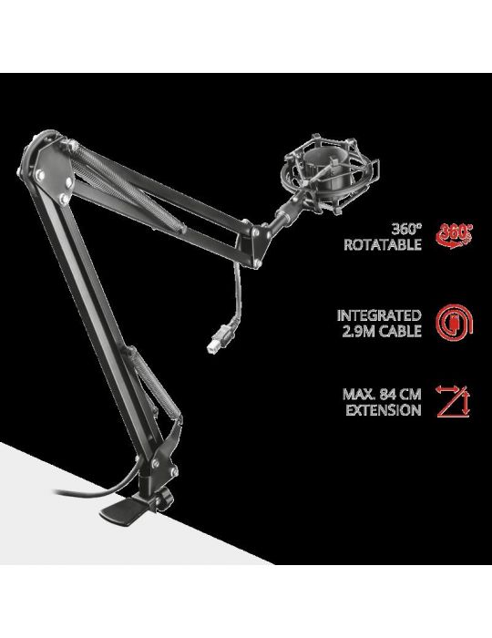 Brat microfon trust gxt 253 emita streaming microphone arm  specifications Trust - 1