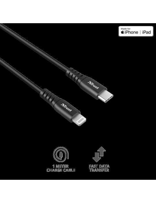 Cablu incarcare trust ndura usb-c to lightning cable 1m  specifications Trust - 1