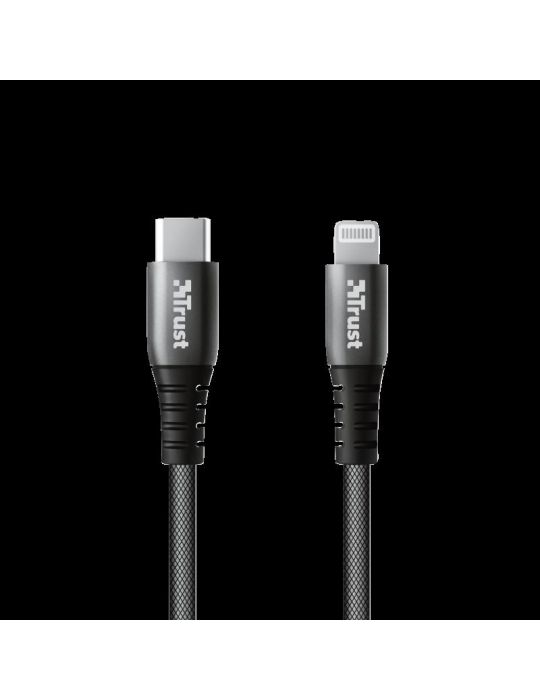 Cablu incarcare trust keyla extra-strong usb-c to lightning cable 1m Trust - 1