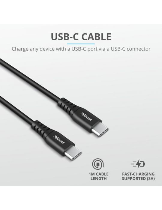 Cablu incarcare trust ndura usb-c to usb-c cable 1m  specifications Trust - 1