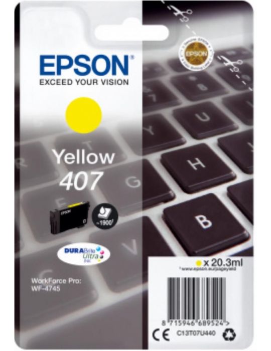 Cartus cerneala epson c13t07u440 yellow 1.9k workforce pro wf-4745 dtwf. Epson - 1