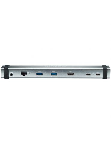 Canyon multiport docking station with 7 ports: 2*type c+1*hdmi+2*usb3.0+1*rj45+1*audio 3.5mm