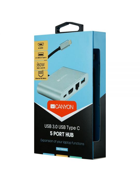 Canyon ds-4 multiport docking station with 5 ports: 1*type c Canyon - 1