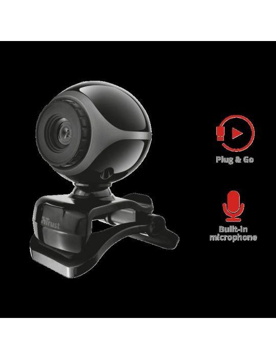 Camera web trust exis webcam - black/silver  specifications general plug Trust - 1