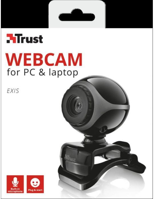 Camera web trust exis webcam - black/silver  specifications general plug Trust - 1