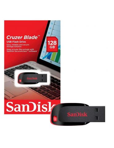 Usb flash drive sandisk cruzer blade 128gb 2.0