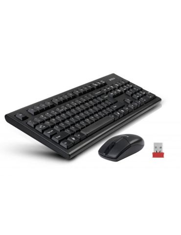 Kit tastatura + mouse a4tech 3100n wireless negru tastatura gr-85