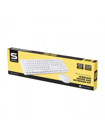 Kit tastatura + mouse serioux retro light 9910wh wireless 2.4ghz