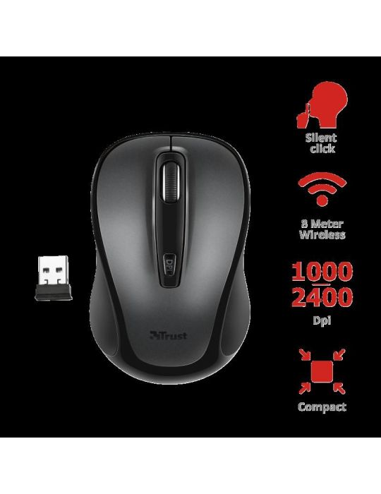 Mouse fara fir trust siero silent click wireless mouse  specifications Trust - 1