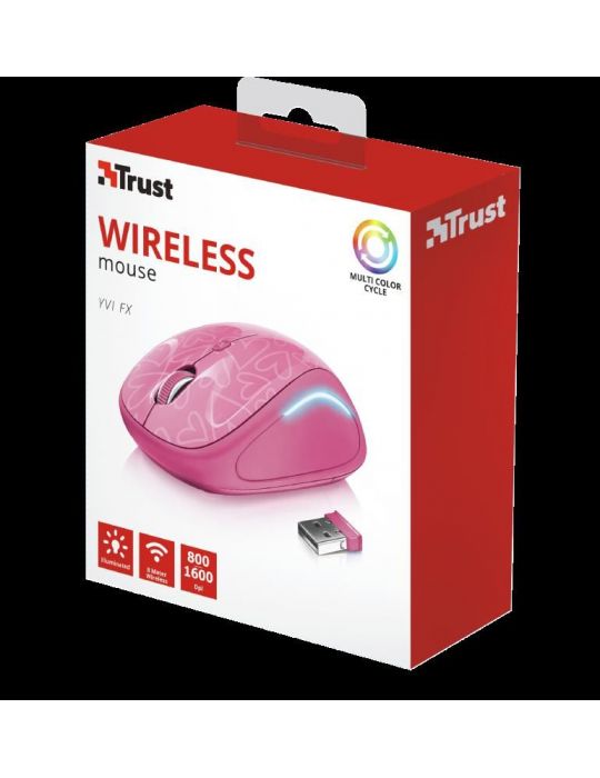 Mouse fara fir trust yvi fx wireless mouse - pink Trust - 1