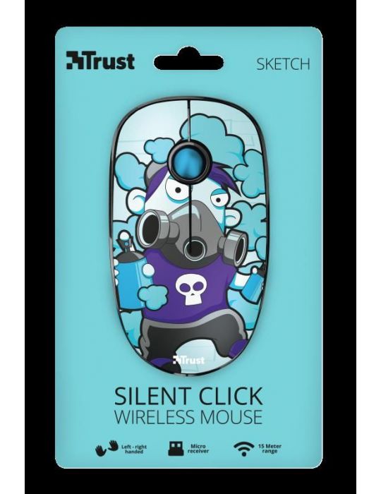 Mouse fara fir trust sketch silent click wireless mouse - Trust - 1