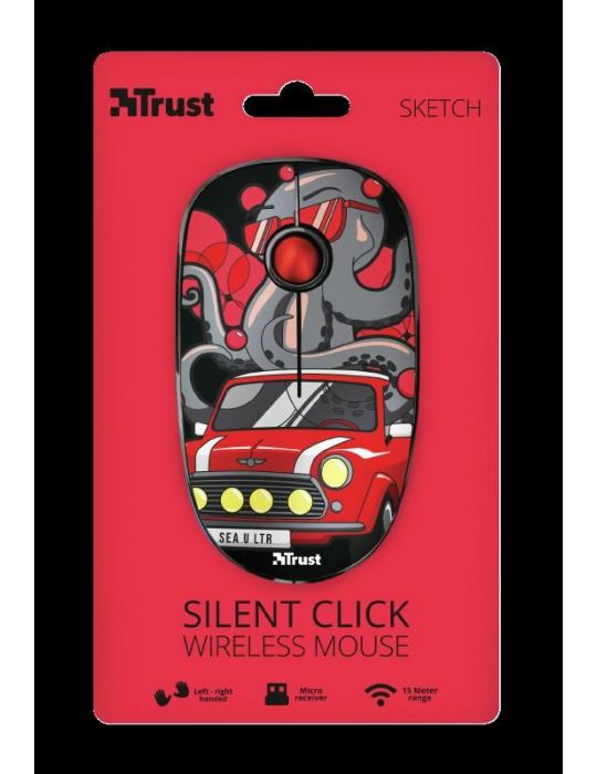 Mouse fara fir trust sketch silent click wireless mouse - Trust - 1