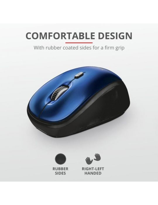 Mouse fara fir trust yvi wireless mouse - blue  specifications Trust - 1