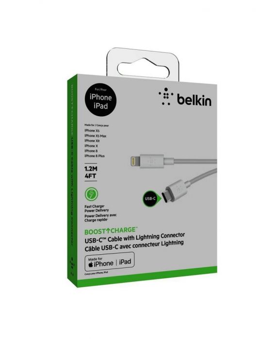 Belkin mixit↑™ usb-c™ cable with lightning connector 1.2m white Belkin - 1