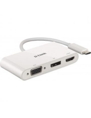 D-link 3-in-1 usb-c hub with hdmi vga and displayport dub-v310