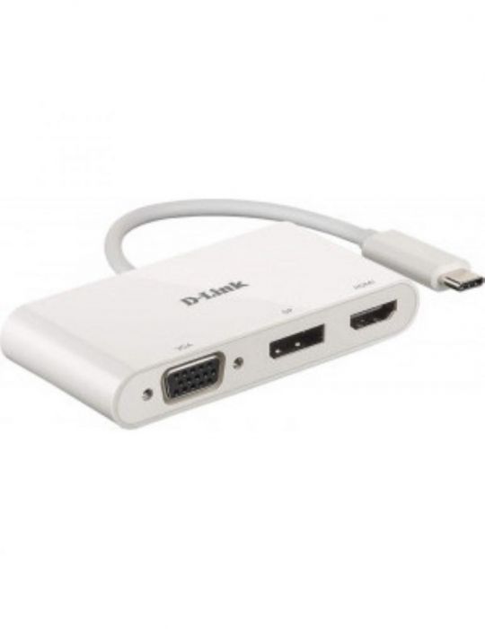 D-link 3-in-1 usb-c hub with hdmi vga and displayport dub-v310 D-link - 1