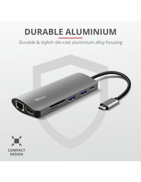 Adaptor trust dalyx 7-in-1 usb-c multiport adapter  specifications general storable Trust - 1