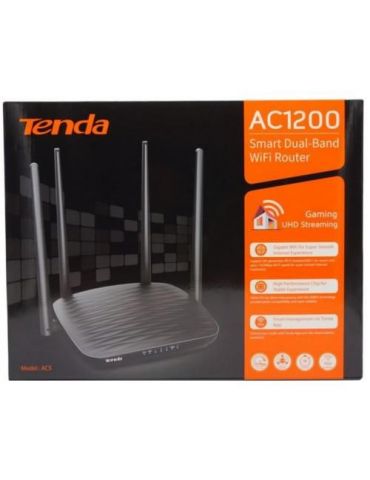 Router wireless tenda ac5 dual- band ac1200 1*10/100mbps wan port