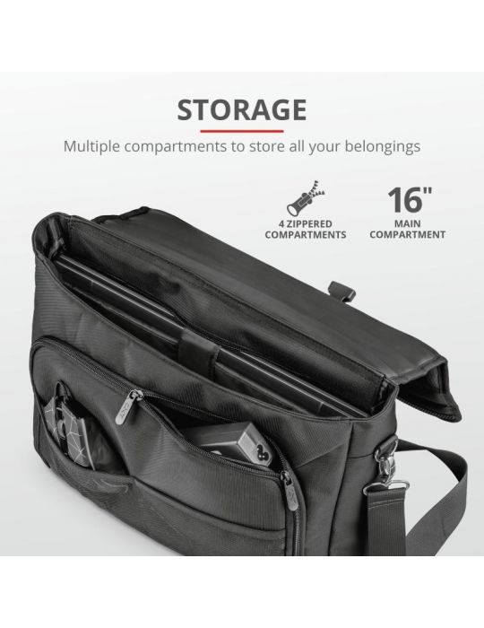 Geanta gxt1270 bullet messenger bag 15.6 black  general type of Trust - 1