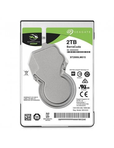 Hdd intern seagate 2.5 2tb barracuda sata3 5400rpm 128mb