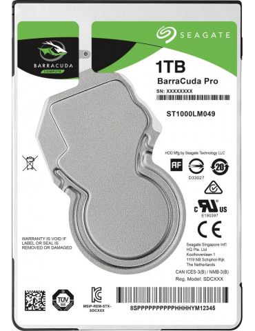 Hdd intern notebook seagate 2.5 1tb barracuda sata3 7200rpm 128mb