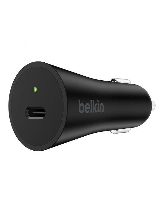 Belkin car charger + cable f7u026bt04-blk usb type-c port charges Belkin - 1