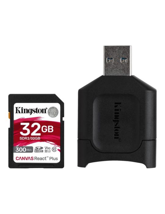 Card reader kingston react plus + sd reader 32gb capacity: Kingston - 1