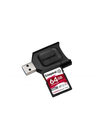 Card reader kingston react plus + sd reader 64gb capacity: