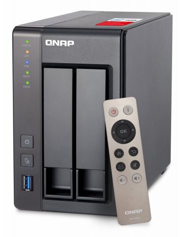 Qnap tower nas ts-251+-2g 2-bay intel celeron quad-core 2.0ghz (up