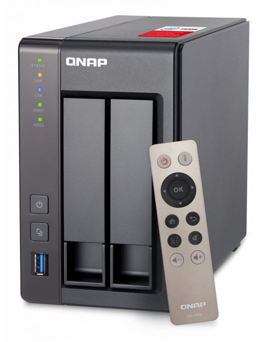 Qnap tower nas ts-251+-2g 2-bay intel celeron quad-core 2.0ghz (up Qnap - 1