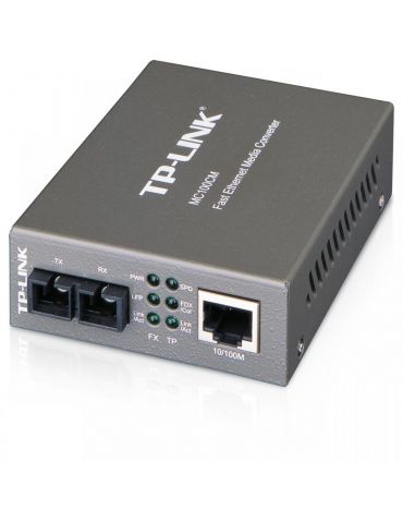 Switch media convertor tp-link 2 porturi (1x100mbps sc 1x10/100 mbps